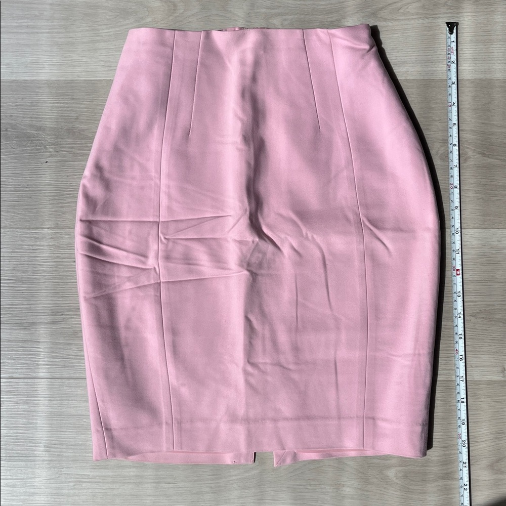 Express Pink Pencil Skirt — High-Waist Tailored Fit - Picture 2 of 5